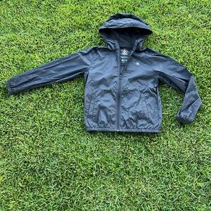 Volcom rain jacket. Boys Large (12 Y). Water resistant. Hood. Black